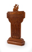 ATLANTA 1996 Australian folk art kauri pine carving, ​​​​​​​49cm high.