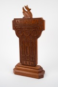 ATLANTA 1996 Australian folk art kauri pine carving, ​​​​​​​49cm high. - 2
