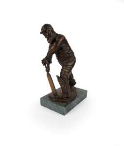 204 · W.G. GRACE: Bronze statuette on marble plinth, Grace's name etched at base, height 29cm.