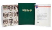 FUTERA - THE 1995 HERITAGE COLLECTION: Keith Stackpole's personal player-edition 60-card set, with 59 of the cards signed, plus two additional Keith Stackpole cards, in matching green album with letter to Stackpole from Swan Richards; one of only 100 of t