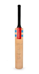 244 · AUSTRALIA v ENGLAND - ADELAIDE 4th TEST JANUARY 1991: A full-size Gray-Nicolls cricket bat signed to the front of the blade by the Australian team, including Border, Marsh, Boon, Taylor, Healy, and Jones.