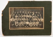 SOUTH MELBOURNE SWANS 1907: Original official team photograph, mounted on backing card, 39.5 x 49.5cm overall, together with "BSMFC Premiers 1907" official team photograph, mounted on backing card, 31 x 44cm overall. (2 items) - 3