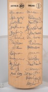 REBIRTH OF THE ASHES - UNOFFICIAL TEST MATCH AT SUNBURY 1995: A full-size Gray-Nicolls cricket bat, signed by both teams including captains Allan Border and David Gower. - 2