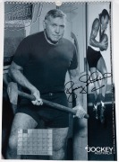 SIGNED CHARITY CALENDAR: 1998 "Men Of Steel" calendar, featuring workout photographs, all with original signatures of Allen Aylett, Ron Barassi, Jack Clarke, Brendan Edwards, John Goold, Tommy Hafey, Kevin Murray, Neil Roberts, Bob Rose, John Schultz, Bob - 5