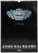 SIGNED CHARITY CALENDAR: 1998 "Men Of Steel" calendar, featuring workout photographs, all with original signatures of Allen Aylett, Ron Barassi, Jack Clarke, Brendan Edwards, John Goold, Tommy Hafey, Kevin Murray, Neil Roberts, Bob Rose, John Schultz, Bob - 6