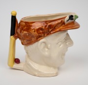 1936 Don Bradman toby jug manufactured by Marutomo Ware, with cap in brown, height 15cm. - 2