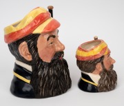 W.G. GRACE: Royal Doulton 1989 medium-size character jug [6845], limited edition #1697/9500, height 10cm, together with 1996 large character jug [D7032], height 16.5cm; both modelled by Stanley James Taylor. (2 items) - 3