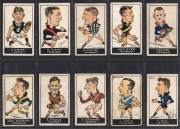 1905-33 group of football cigarette cards, including 1933 B.D.V. [30], Hoadleys [28], Standard [13], 1933 & 1934 Godfrey Phillips [10], and noted 1905 Capstan "Past & Present Champions" J. McShane. (101 items) - 5