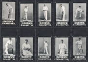 Diverse group of cigarette cards comprising 1900s Ogden's Tab Cigarettes (47 cards across Series A + B and 1901 series), 1908 Wills's "Cricketers" part-set [48/50] with two duplicates, 1926 Wills's (New Zealand) "English Cricketers" complete set of 25, an