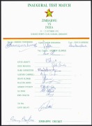 NEW ZEALAND: 1990 Tour to Pakistan Official team sheet with 18 signatures including Martin Crowe, Ian Smith, Mark Greatbatch and Adam Parore; NEW ZEALAND: 1990/91 Tour to Australia Official team sheet with 14 signatures including Martin Crowe, Ian Smith, - 2