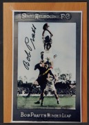 SOUTH MELBOURNE SWANS AUTOGRAPHS: Large group of signed pictures, the largest 15 x 21cm, mostly featuring Bob Pratt, but also Jack Garrick, Jim Dorgan, and others. (60+ items) - 2