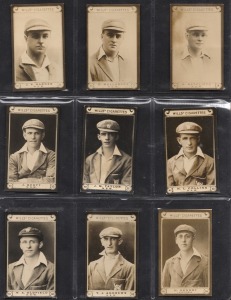 294 · 1926 WILLS'S CIGARETTES: "Cricketers" complete real-photo set [63]; superb condition, a difficult set to obtain in even above average condition, and only the fourth complete set we have offered.