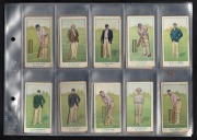 WILLS'S: Group comprising 1903 "Australian and English Cricketers" part-set [21/25] plus 24 duplicates, 1905 "Australian Club Cricketers" part-set [13/46] plus 1 duplicate, two 1928 "Cricketers" complete sets [50], and 1929 "Cricketers - 2nd Series Of 50" - 2