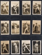 REAL PHOTO CIGARETTE CARDS: An accumulation of seventy-one cards, including 1922 Amalgamated Press ("The Champion") "Sportsmen" (6), 1922 The Boys' Realm "Famous Cricketers" (12), 1928 Major Drapkin "Australian And English Test Cricketers" part-set [14/25