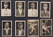 REAL PHOTO CIGARETTE CARDS: An accumulation of seventy-one cards, including 1922 Amalgamated Press ("The Champion") "Sportsmen" (6), 1922 The Boys' Realm "Famous Cricketers" (12), 1928 Major Drapkin "Australian And English Test Cricketers" part-set [14/25 - 2