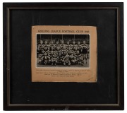 GEELONG: Two original team photographs featuring the 1946 and 1948 teams; both window-mounted, framed and glazed, the larger 39 x 44cm overall. (2 items) - 2