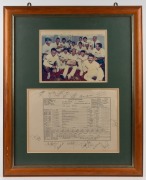 Large-format photograph depicting all the teams to the Benson & Hedges World Cup 1992, photographed in front of the Sydney Opera House and Harbour Bridge (framed and glazed, 56 x 53cm overall), together with a framed presentation depicting Border's 1993 c - 2
