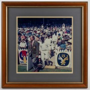 Large-format photograph depicting all the teams to the Benson & Hedges World Cup 1992, photographed in front of the Sydney Opera House and Harbour Bridge (framed and glazed, 56 x 53cm overall), together with a framed presentation depicting Border's 1993 c - 5