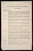 Four-page draft programme for the exhibition match between the Australian Imperial Force team (captained by Herbie Collins) and the Contemporary International XI (captained by Clem Hill), held on April 15th 1939 at the MCG. This match was organised as 