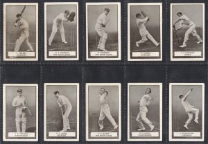 1926 GALLAHER: "Famous Cricketers" complete set [100]; mainly VF/EF condition.