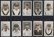 1926 GODFREY PHILLIPS: "Famous Cricketers" complete set of 32 cigarette cards, noted Clarrie Grimmett, Bill Ponsford, and Jack Ryder. Mainly EF.