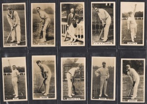 1926 WILLS (NEW ZEALAND): "English Cricketers" two complete sets of 25 real-photo cigarette cards; mainly fine. (50 items)