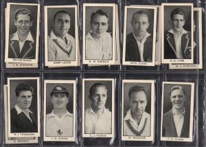 273 · D.C. THOMPSON & CO.: Group of three 1957 "Country Cricketers" complete trade card sets, comprising Adventure [16/16], The Wizard [16/16], and The Rover [16/16]; VG/VF. (48 items)