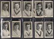 1953-1958 CIGARETTE & TRADE CARDS - CRICKET: Group comprising 1953 Morning Foods "Test Cricketers" complete set [25], 1955 D.C. Thompson & Co. (Hotspur) "Country Cricketers" complete set [16], Kane Products 1956 "Cricket Clubs & Badges" complete set [25]/