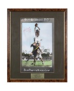 BOB PRATT: Two signed displays commemorating Pratt's career, each bearing Pratt's original signature; both attractively framed and glazed, the larger 55 x 44cm overall.