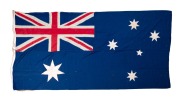 A pair of original Olympic and Australian flags that were flown over the Ballarat Olympic Village in 1956, both 130 x 260cm. (2 items) - 2
