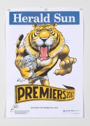 MARK KNIGHT: Twenty-one Herald Sun AFL Premiership posters spanning the years 2009 to 2024 (some duplication), dimensions approx. 64 x 45cm; condition excellent. (21 items) - 2