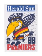 WEG: Group of twenty-one original Herald Sun WEG Premiership posters spanning the years 1994 to 2007 (some duplication; two laminated), dimensions approx. 64 x 44cm, plus several other similar items. - 3