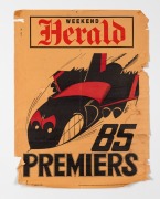 WEG: Group of five original Premiership posters comprising 1975 (laminated), 1977 (laminated), 1985, 1988, and 1989; condition issues. (5 items) - 2
