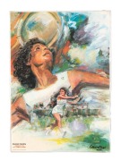 A folio of c. 1980s posters, all being the artwork of artist JOE GREENBERG, including a "Lions" footballer (2 examples), an "Eagles" footballer, a "Tigers" footballer, an "Evonne Cawley", and an "Old Easts" footballer (2 examples). (7 items) - 3
