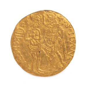 Italian States: REPUBLIC OF FLORENCE: gold double florin (Fiorino d'oro) weighing 6.98g, 29mm, depicting the lily of Florence on one side ans St. John the Baptist on the other side.