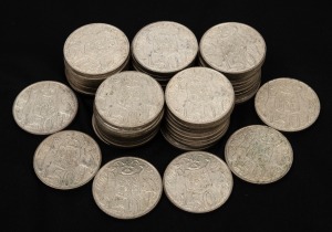 ELIZABETH II, 1966, fifty cents, (52), mainly VF-EF.