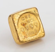 GOLD BULLION: One ounce pure gold ABC ingot. - 2