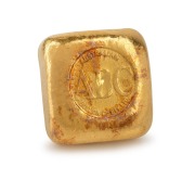 GOLD BULLION: One ounce pure gold ABC ingot.