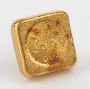 GOLD BULLION: One ounce pure gold ABC ingot. - 2