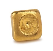 GOLD BULLION: One ounce pure gold ABC ingot.