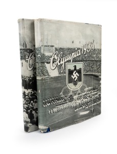 1936 BERLIN: BAHRENFELD Tobacco volumes 1 and 2, containing the full set of black and white photographs issued to celebrate the games; both volumes with original decorative dust jackets and all in good condition.