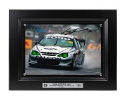 CRAIG LOWNDES - 2001: Ten identical framed and glazed signed photographs of Lowndes in his Gibson Motorsport AU XR8 Falcon, limited edition 81-90/100, each 33 x 43cm overall. (10 items)