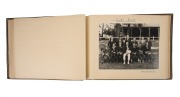 A superb leather-bound album recording the Alex. Cowan & Sons Ltd Annual Picnic and Social Day at Frankston, 28th March, 1925. The superbly annotated photographs include the Tug-o-War teams, the Married Ladies Race, the Cricket teams, the Men's Cowans' Ha - 2