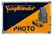 "VOIGTLANDER PHOTO" vintage enamel advertising sign. 30 x 46cm.