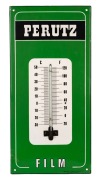"PERUTZ FILM" vintage enamel advertising thermometer, ​​​​​​​58 x 28cm.