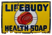 "LIFEBUOY HEALTH SOAP" vintage enamel advertising sign. 61 x 91cm.