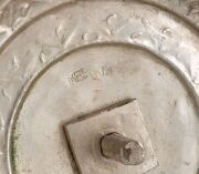 An antique Chinese export silver plate two handled bowl with lion mask decoration and foliate border, 19th/20th century, double seal mark to base, 18cm high, 22cm wide. - 7
