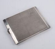 WIENER WERKST&Auml;TTE Austrian 900 silver cigarette case, engraved with ownership monogram "P. B." and dated 19/5/39, bearing Vienna standard mark and "W. W." mark, 11cm wide, 145 grams. - 6