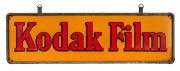 "KODAK FILM" double sided awning hanging enamel advertising shop sign, 37 x 122cm.