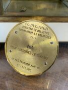 CLAUDE GRIVOLAS rare antique French Carrara marble and ormolu cased 400 day torsion clock with rotary pendulum, time only movement and Roman numerals on enamel chaptering, 19th century, 36cm high. - 7